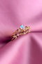Heliophilia Silver Anillo de Piedra de Circonita en Latón Dorado Ajustable